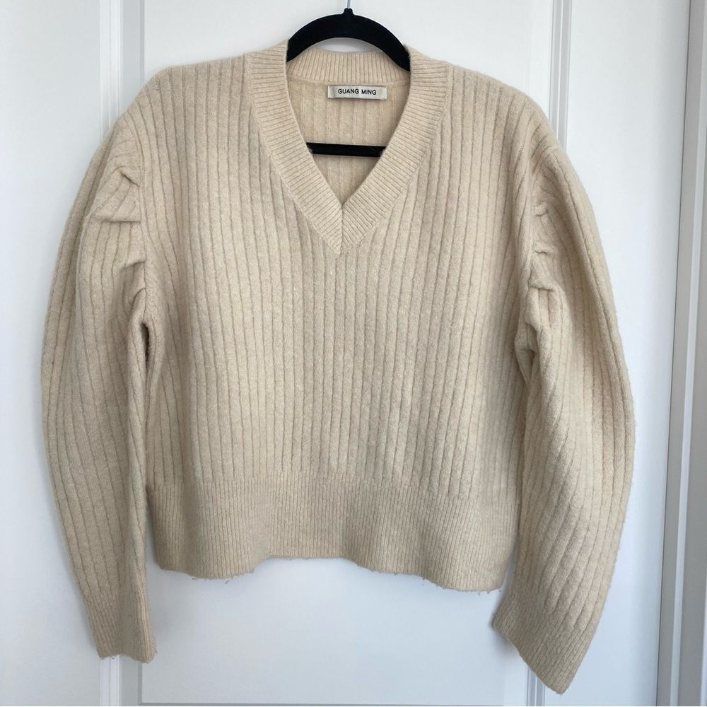 GUANG MING | Ribbed knit sweater